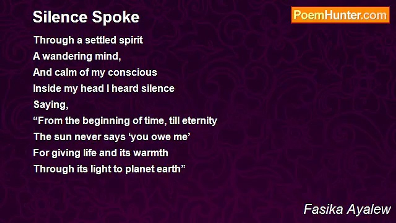 Fasika Ayalew - Silence Spoke