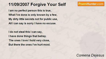 Coreena Dejesus - 11/09/2007 Forgive Your Self