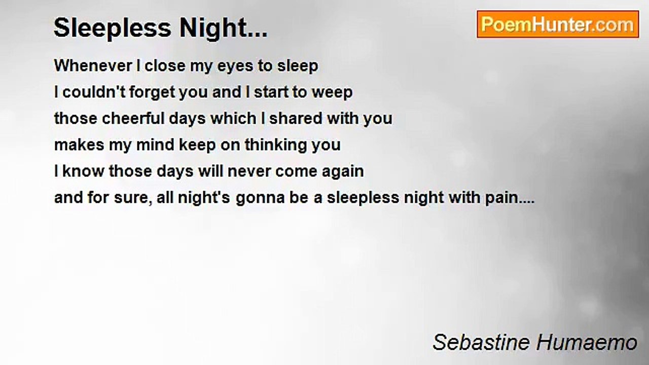 Sebastine Humaemo - Sleepless Night...