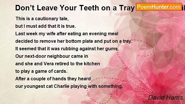 David Harris - Don’t Leave Your Teeth on a Tray or the Cat Will Play with Them (Fun Poem 44)
