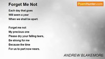 ANDREW BLAKEMORE - Forget Me Not