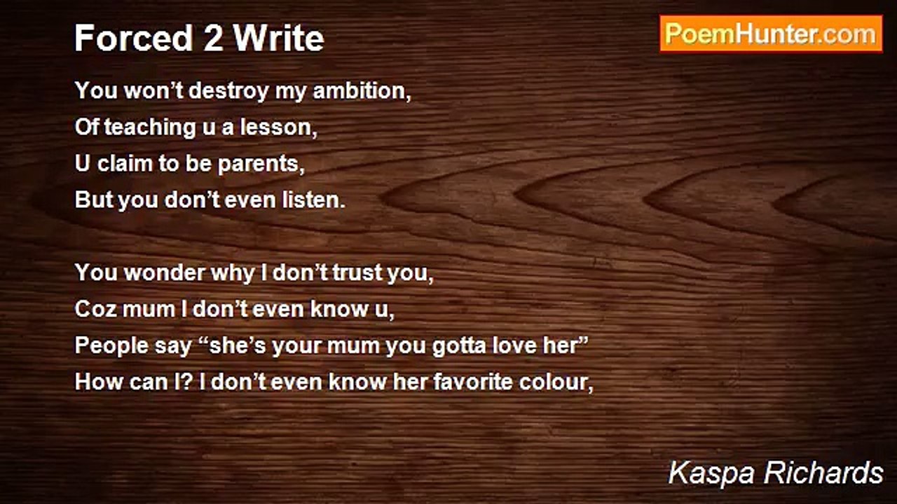 Kaspa Richards - Forced 2 Write