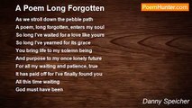 Danny Speicher - A Poem Long Forgotten