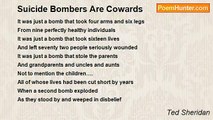 Ted Sheridan - Suicide Bombers Are Cowards