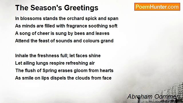 Abraham Oommen - The Season's Greetings