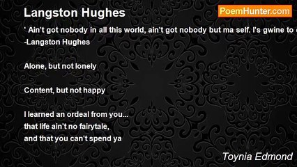Toynia Edmond - Langston Hughes