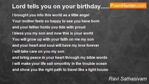 Ravi Sathasivam - Lord tells you on your birthday........