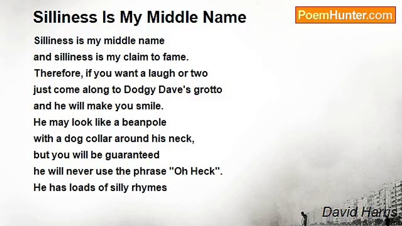 David Harris - Silliness Is My Middle Name