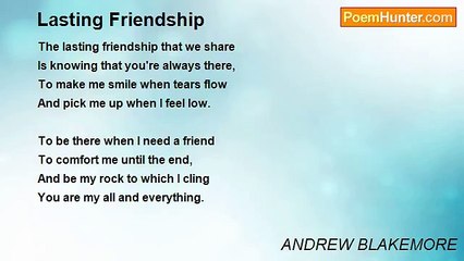 ANDREW BLAKEMORE - Lasting Friendship