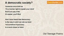 Old Teenage Poems - A democratic society?