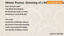 Janice Windle - (Winter Poems)  Dreaming of a White Christmas