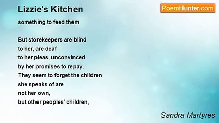 Sandra Martyres - Lizzie's Kitchen