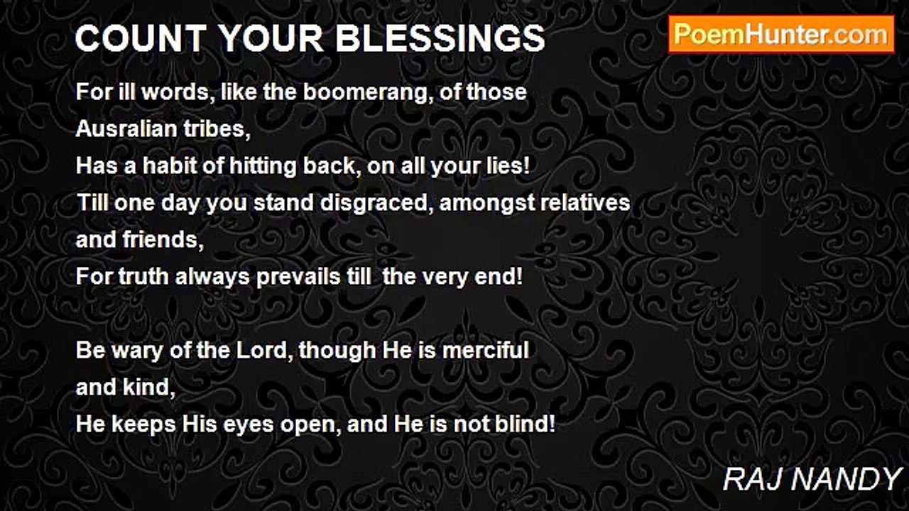 RAJ NANDY - COUNT YOUR BLESSINGS