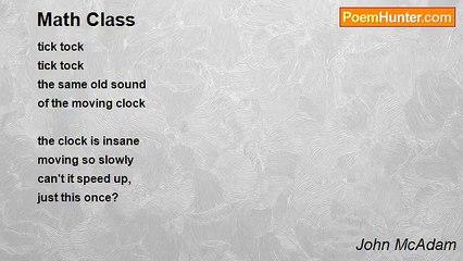 John McAdam's Math Class: A Ticking Clock and Endless Puzzles ⏰