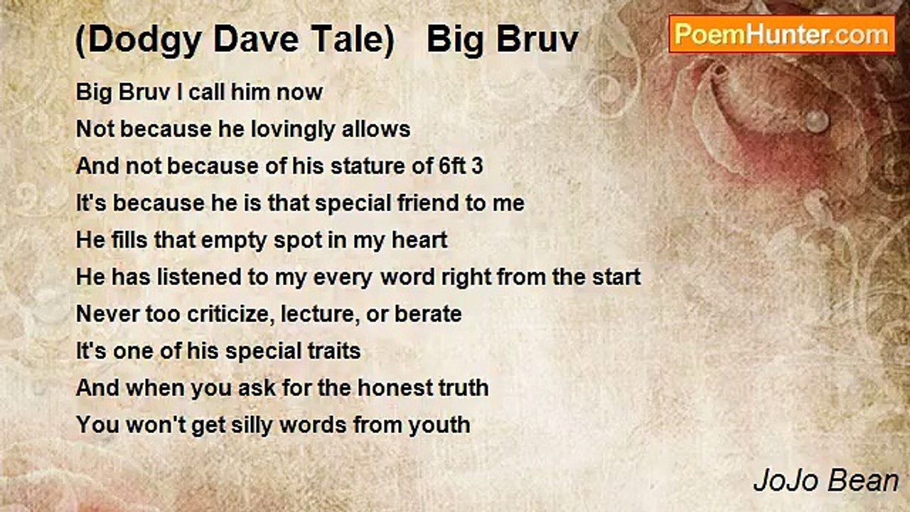 JoJo Bean - (Dodgy Dave Tale)   Big Bruv