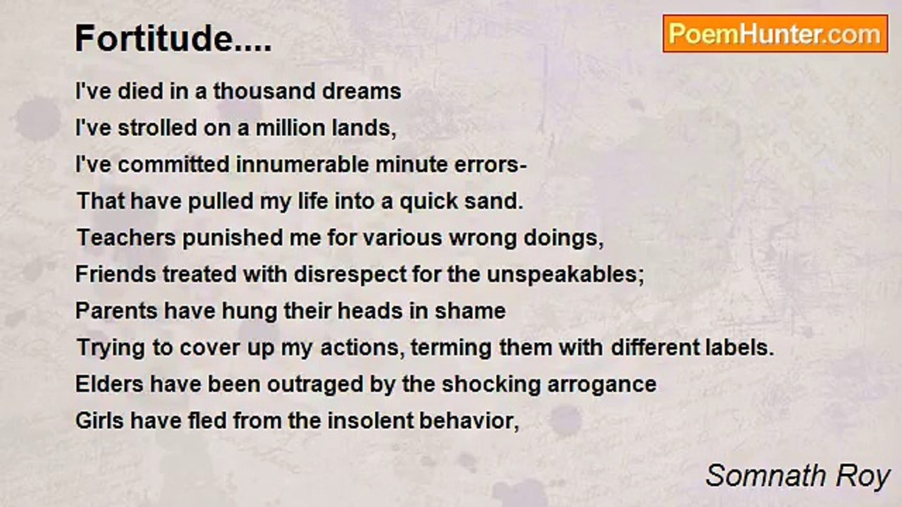 Somnath Roy - Fortitude....