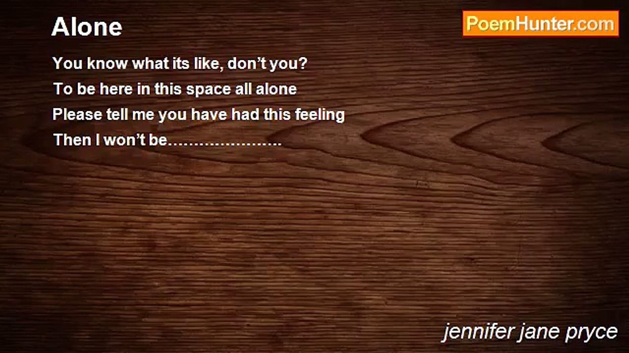 jennifer jane pryce - Alone