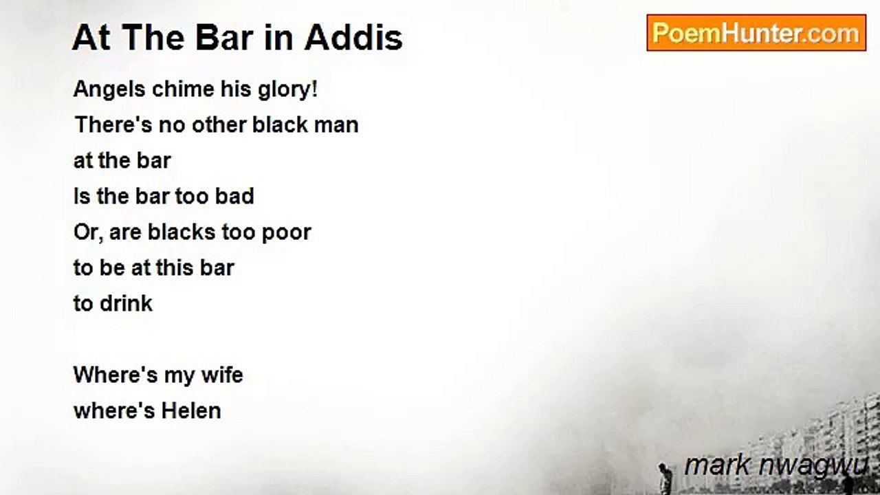 mark nwagwu - At The Bar in Addis