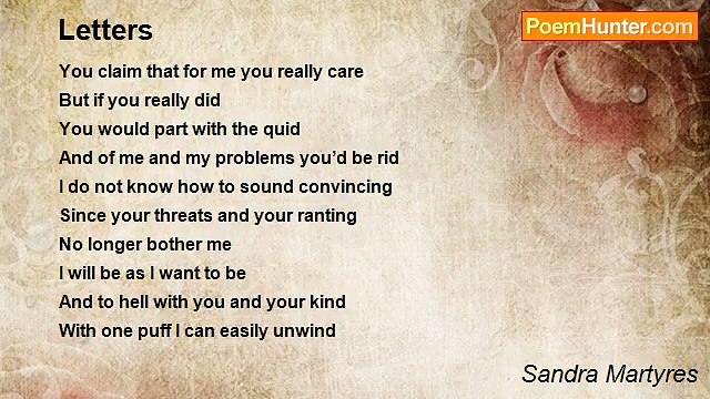 Sandra Martyres - Letters