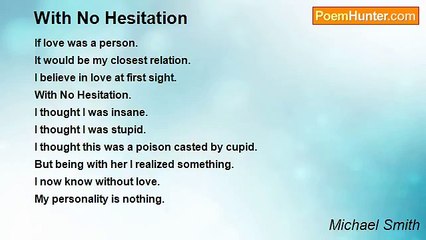 Michael Smith - With No Hesitation