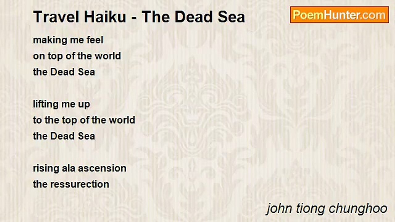 john tiong chunghoo - Travel Haiku - The Dead Sea