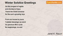 Janet K. Rauch - Winter Solstice Greetings