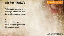 Eli MorenoDrew - Six Poor Haiku's
