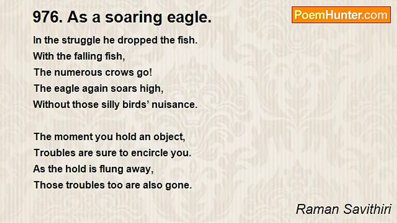 Raman Savithiri - 976. As a soaring eagle.