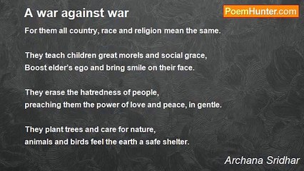 Archana Sridhar - A war against war