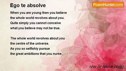 ivor or ivor.e hogg - Ego te absolve