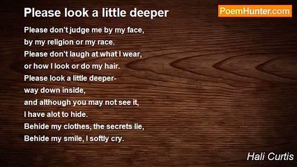 Hali Curtis - Please look a little deeper