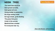 RAVIKIRAN ARAKKAL - NEEM   TREE