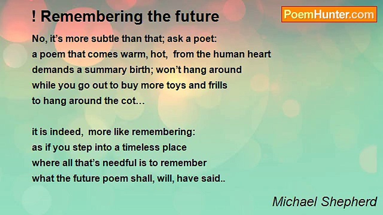 Michael Shepherd - ! Remembering the future