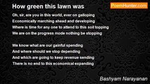 Bashyam Narayanan - How green this lawn was