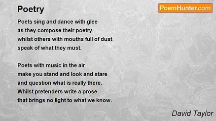 David Taylor - Poetry