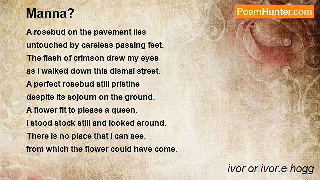 ivor or ivor.e hogg - Manna?
