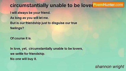 shannon wright - circumstantially unable to be lovers