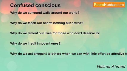Halima Ahmed - Confused conscious