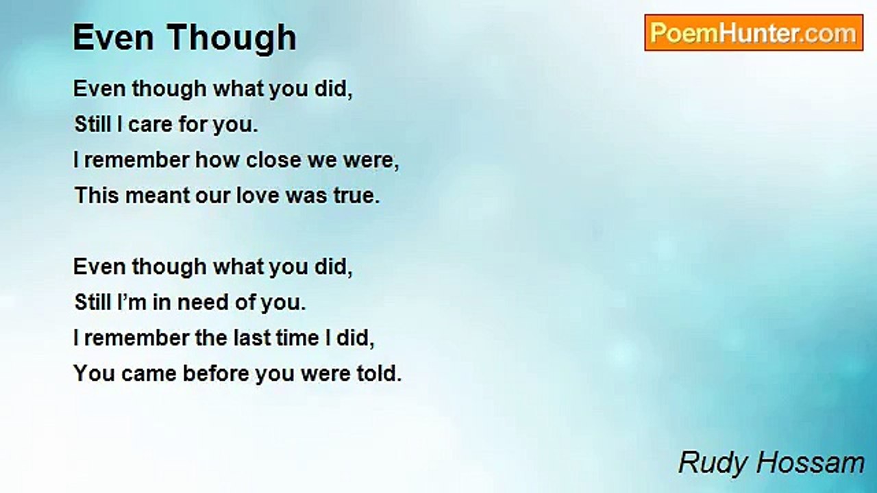 Rudy Hossam - Even Though