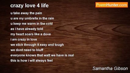 Samantha Gibson - crazy love 4 life