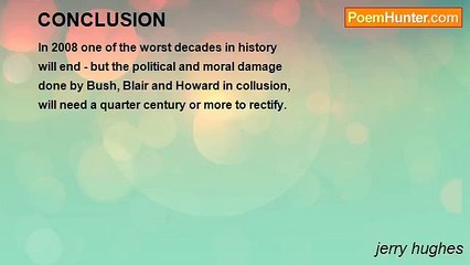 jerry hughes - CONCLUSION