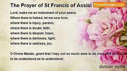 duncan wyllie - The Prayer of St Francis of Assisi