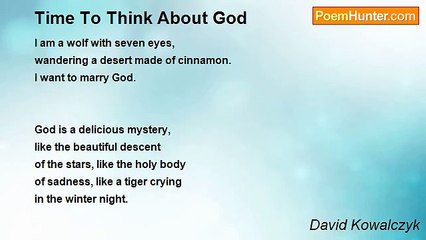 David Kowalczyk - Time To Think About God