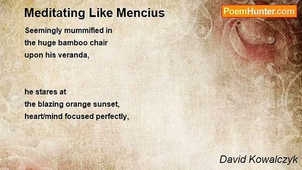 David Kowalczyk - Meditating Like Mencius