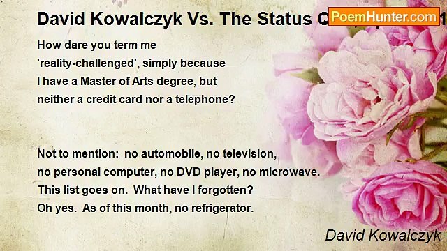David Kowalczyk - David Kowalczyk Vs. The Status Quo, Episode 1,546