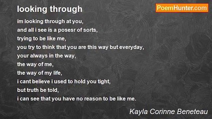Kayla Corinne Beneteau - looking through