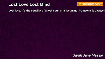 Sarah Jane Massie - Lost Love Lost Mind