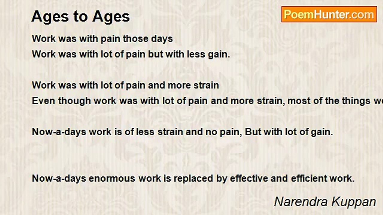 Narendra Kuppan - Ages to Ages