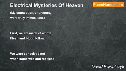 David Kowalczyk - Electrical Mysteries Of Heaven
