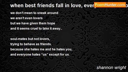 shannon wright - when best friends fall in love, everyone loses something